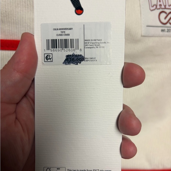 CALIA by Carrie Underwood Red and White Tote Bag - Picture 4 of 4